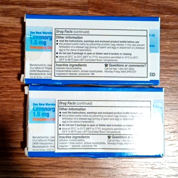 Unlisted Other Nwt 2 Generic Plan B Tablets 5 Mg